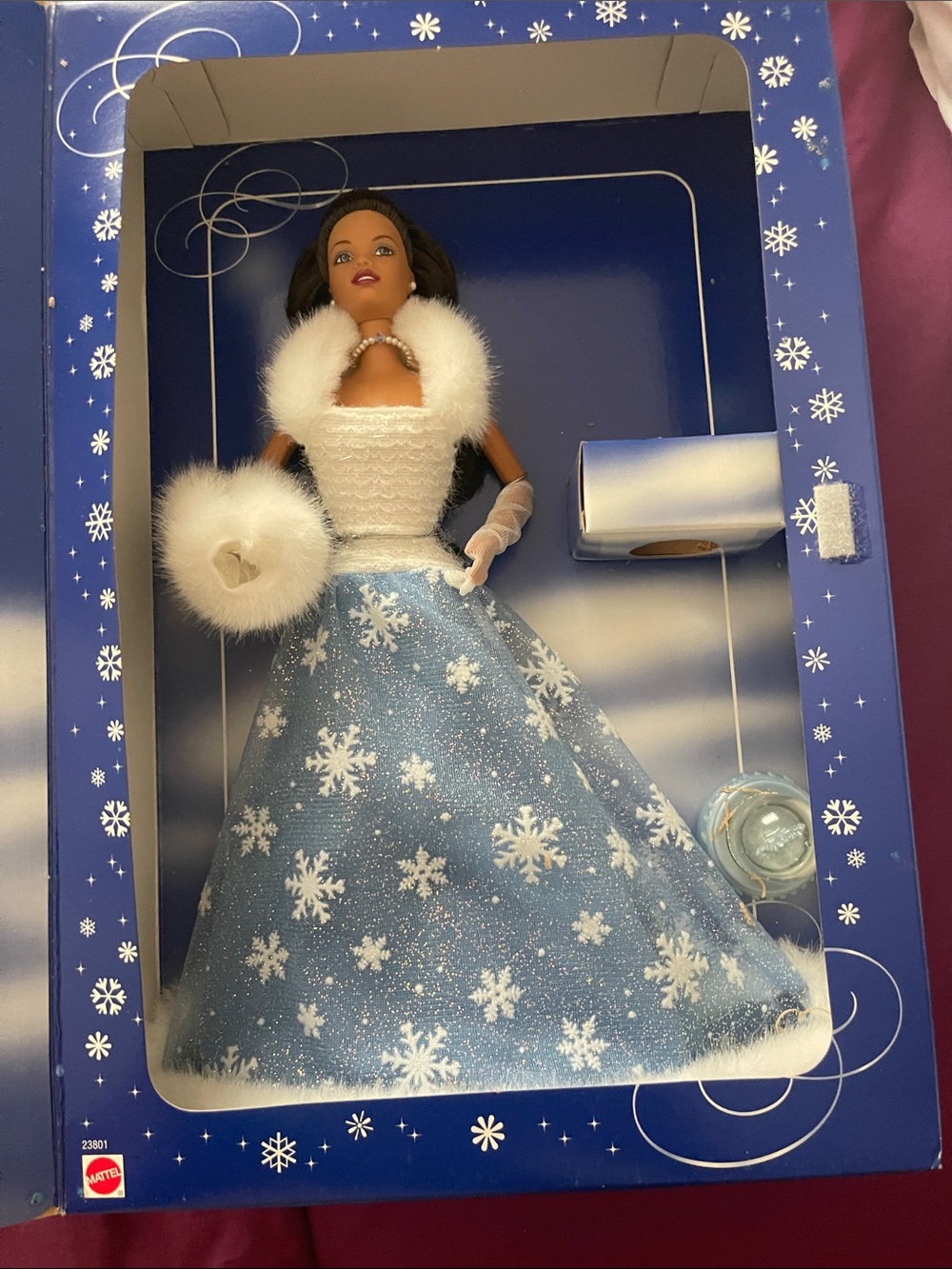 Barbie Blue and White Holiday Snowflake Doll